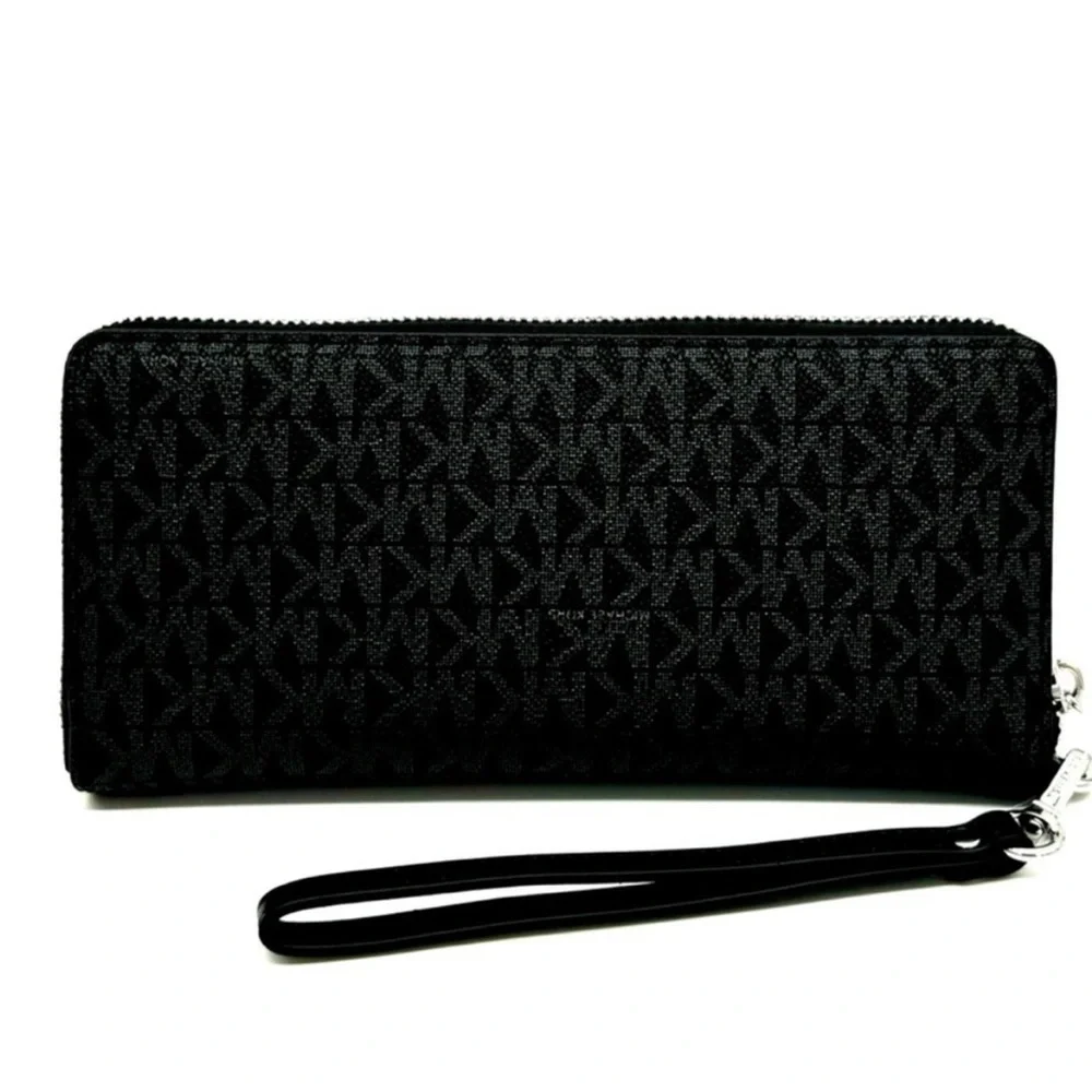Michael Kors Large Continental Wallet Black Signature